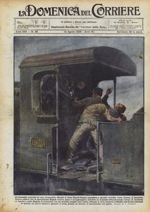Épisode dramatique sur une locomotive - Achille Beltrame
