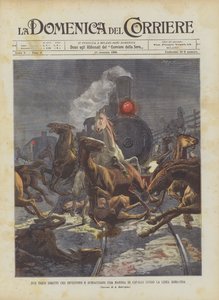 Deux trains directs qui renversent et écrasent un troupeau de chevaux le long de la ligne Rome-Pise
