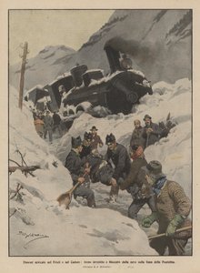 Enormes chutes de neige dans le Frioul et le Cadore, train bloqué par la neige sur la ligne de Pontebba