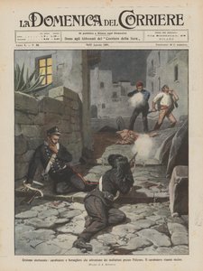 Héroïsme malheureux, carabinier et bersaglier affrontant des malfaiteurs près de Palerme