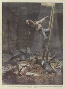 Héroïsme malheureux, quatre courageux qui, en se secourant les uns les autres, trouvent la mort ? - Achille Beltrame
