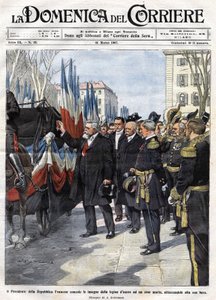 Le président français Armand Fallières (1841-1931) remet la médaille de la Légion d