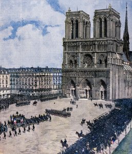 Funérailles de Félix Faure à la cathédrale Notre-Dame de Paris en 1899 Illustration d