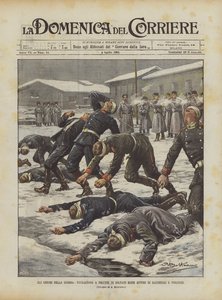 Les horreurs de la guerre, exécution à Irkoutsk de soldats russes auteurs de pillages et de violences