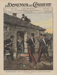 Les derniers brigands siciliens, carabiniers affrontant deux d