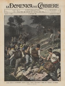 Grosse colonne de contrebandiers surprise de nuit et mise en fuite près de la frontière - Achille Beltrame