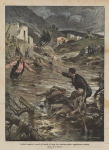 Les communes vésuviennes envahies par des torrents de boue emportant des maisons et ensevelissant des personnes - Achille Beltrame