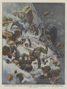 Les drames de la contrebande, tempête de neige qui emporte et tue dix contrebandiers près de ? - Achille Beltrame