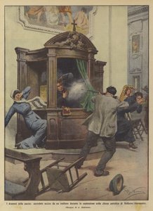 Les drames de la folie, prêtre tué par un exalté pendant la confession dans l