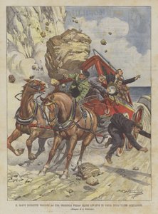 Le grave incident survenu à une diligence près de Sestri Levante à cause des dernières averses - Achille Beltrame