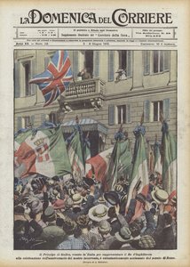 Le prince de Galles, venu en Italie pour représenter le roi d