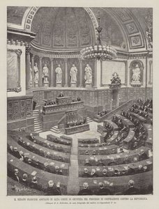 Le Sénat français réuni en Haute Cour de Justice pour le procès de conspiration contre la République - Achille Beltrame