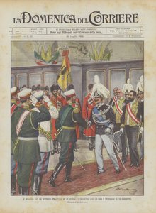 Le voyage du roi Victor-Emmanuel III en Russie, la rencontre avec le tsar à Peterhof le 13 courant