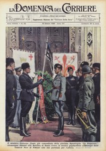Le ministre Galeazzo Ciano, ancien commandant de la glorieuse Escadrille La Disperata, remet ?