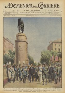 Le monument national au Bersagliere inauguré à Rome en présence du Roi - Achille Beltrame