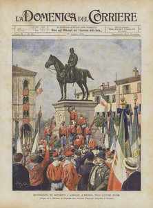 Inauguration du monument à Garibaldi, à Bologne, par le sculpteur Zocchi
