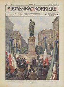 Inauguration du monument à Giuseppe Parini, à Milan, le 26 novembre 1899 - Achille Beltrame