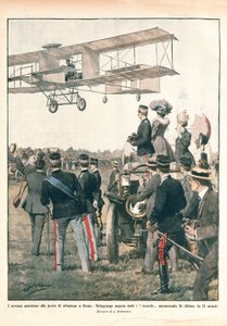 Italie, Le vol de Léo Delagrange, La Domenica del Corriere - Achille Beltrame