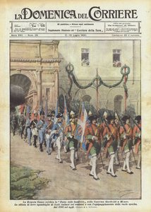 La Brigade Cuneo célèbre la Fête des drapeaux à la Caserne Garibaldi à Milan - Achille Beltrame
