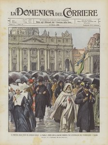 La clôture des fêtes pour le jubilé papal, la place Saint-Pierre après la grande cérémonie - Achille Beltrame