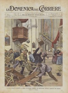 La foule envahit et dévaste l