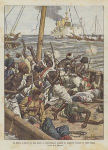 La chasse aux pirates de la mer Rouge, le combat de Midy entre sambouks italiens et les pirates eux-mêmes