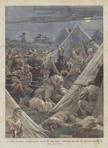 La guerre anglo-boer, désastreuse attaque nocturne du camp anglais à Tweefontein - Achille Beltrame