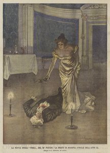 La nouvelle œuvre Tosca du M° Puccini, la mort de Scarpia (final de l