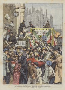 La promenade de bienfaisance à Milan pour les sinistrés de Sicile - Achille Beltrame