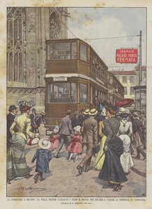 Le printemps à Milan, la foule prend d