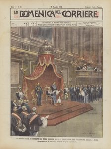 La séance royale, inaugurant la troisième session de la XXe législature, au Palais du Sénat, à Rome - Achille Beltrame