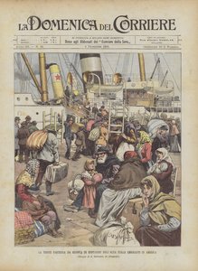 Le triste départ de Gênes de paysans du nord de l