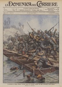 Bataille de Haelen (Belgique), attaque terrible des Allemands repoussée par les Belges à travers les ponts militaires