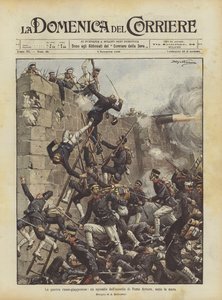 La guerre russo-japonaise, un épisode du siège de Port-Arthur, sous les murs - Achille Beltrame