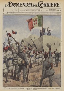 La lente conquête progressive de la Cyrénaïque, les troupes du général Cavaciocchi occupent Slonta où - Achille Beltrame