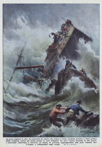 Le navire coupé en deux - Achille Beltrame