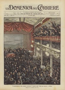 La proclamation de la grève ferroviaire, le meeting à la Maison des cheminots à Milan - Achille Beltrame