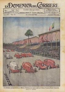 La semaine automobile de Milan, départ des concurrents pour le Grand Prix d
