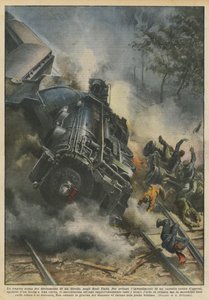 La scène tragique du déraillement d