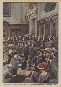 Causes célèbres, procès dramatique et théâtral à Paris contre Mme Caillaux qui a tué