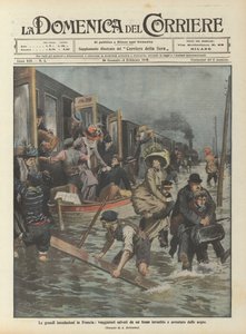 Les grandes inondations en France, voyageurs sauvés d