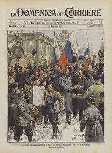 Les premières manifestations libérales en Russie pour la constitution, dans les rues de Saint-Pétersbourg