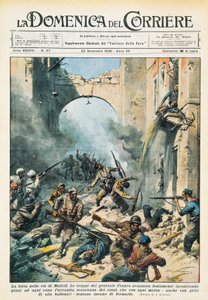 Mêlée dans les rues de Madrid pendant la guerre civile espagnole - Achille Beltrame