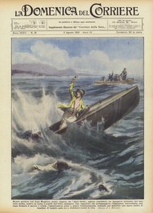 En conduisant sur le lac Majeur, près d