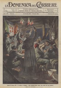 Noël de guerre 1915, dans une redoute, le toast, à la grandeur de la Patrie, à la santé des chers absents!