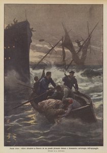 Noël triste, voilier coulé à Gênes par un grand paquebot allemand et sauvetage dramatique de l
