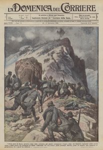 Dans la zone de Fassa (Avisio), après une lutte acharnée, les alpins ont occupé le sommet escarpé du Cauriol
