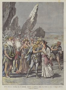 Nouveautés musicales, Oceana, du M° Smareglia, exécutée la semaine dernière au théâtre La Scala de Milan (Acte II) - Achille Beltrame