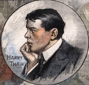Portrait de Harry Thaw en 1907 lors de son procès - Achille Beltrame