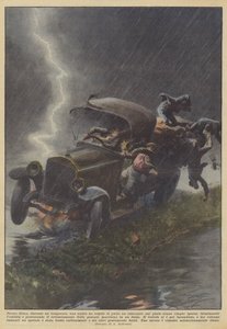 Près de Sienne, pendant un orage, une foudre a frappé de plein fouet un camion sur lequel se trouvaient - Achille Beltrame